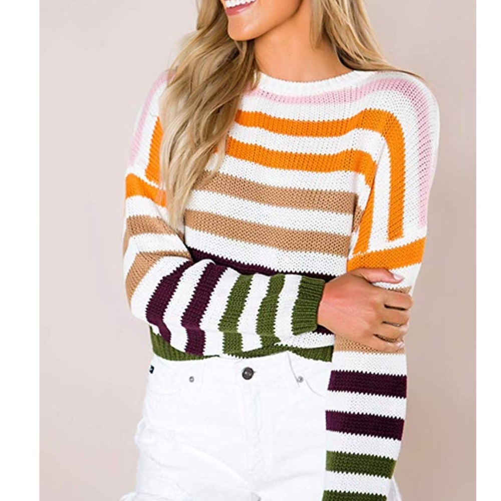 ๐ Long Sleeve Crew Neck Sweater - Picture 3 of 5